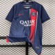 adult Paris Saint-Germain F.C 2023-2024 Mens Shirts Soccer Jersey Shirt Quick Dry Casual Short Sleeve Dark Blue