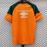 adult Fluminense FC 2023-2024 Mens Shirts Soccer Jersey Shirt Quick Dry Casual Short Sleeve Green orange