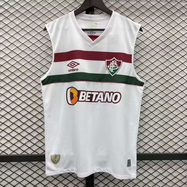 adult Fluminense FC 2023-2024 Mens vest Shirts Soccer Jersey Shirt Quick Dry Casual vest white