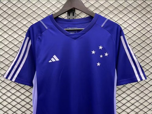 adult Esporte Clube Cruzeiro (RS) 2023-2024 Mens Shirts Soccer Jersey Shirt Quick Dry Casual Short Sleeve blue