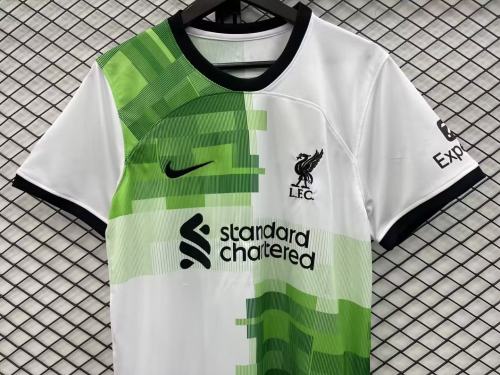 adult Liverpool F.C. 2023-2024 Mens Shirts Soccer Jersey Shirt Quick Dry Casual Short Sleeve Green white