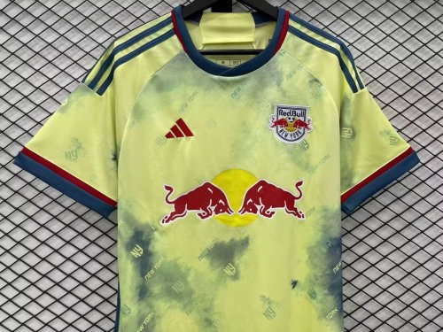 adult New York Red Bulls 2023-2024 Mens Shirts Soccer Jersey Shirt Quick Dry Casual Short Sleeve yellow