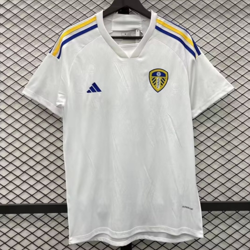 adult Leeds United F.C. 2023-2024 Mens Shirts Soccer Jersey Shirt Quick Dry Casual Short Sleeve white