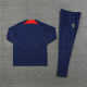 adult Paris Saint-Germain F.C.2023-2024 Mens Soccer Jersey Quick Dry Casual long Sleeve trousers suit dark blue