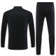 adult Paris Saint-Germain F.C.2023-2024 Mens Soccer Jersey Quick Dry Casual long Sleeve trousers suit black