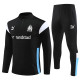 adult Olympique de Marseille 2023-2024 Mens Soccer Jersey Quick Dry Casual long Sleeve trousers suit black