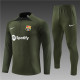 adult FC Barcelona 2023-2024 Mens Soccer Jersey Quick Dry Casual long Sleeve trousers suit Green