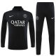 adult Paris Saint-Germain F.C.2023-2024 Mens Soccer Jersey Quick Dry Casual long Sleeve trousers suit black