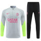 adult Paris Saint-Germain F.C.2023-2024 Mens Soccer Jersey Quick Dry Casual long Sleeve trousers suit Fluorescent Green