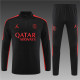 adult Paris Saint-Germain F.C.2023-2024 Mens Soccer Jersey Quick Dry Casual long Sleeve trousers suit black