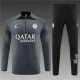 adult Paris Saint-Germain F.C.2023-2024 Mens Soccer Jersey Quick Dry Casual long Sleeve trousers suit dark grey