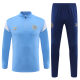 adult Manchester City F.C. 2023-2024 Mens Soccer Jersey Quick Dry Casual long Sleeve trousers suit blue