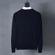 Men's casual embroidery Long sleeve Sweater blue-green 6002