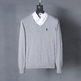 Men's casual embroidery Long sleeve Sweater grey 6002