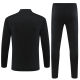 adult Real Madrid CF 2023-2024 Mens Soccer Jersey Quick Dry Casual long Sleeve trousers suit Black