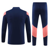 adult Olympique Lyonnais 2023-2024 Mens Soccer Jersey Quick Dry Casual long Sleeve trousers suit blue