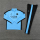 adult Paris Saint-Germain F.C.2023-2024 Mens Soccer Jersey Quick Dry Casual long Sleeve trousers suit blue