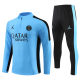 adult Paris Saint-Germain F.C.2023-2024 Mens Soccer Jersey Quick Dry Casual long Sleeve trousers suit blue