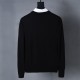 Men's casual embroidery Long sleeve round neck  Sweater black red 6001