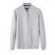 Men's casual embroidery Long sleeve zipper Sweater 2020