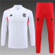 adult Clube de Regatas do Flamengo 2023-2024 Mens Soccer Jersey Quick Dry Casual long Sleeve trousers suit white