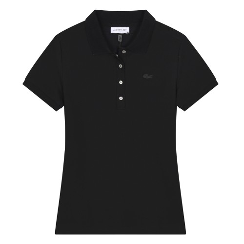 women's Adult casual Embroidery short sleeved polo shirt black 2239