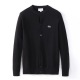 Men's casual embroidery Long sleeve Cardigan Sweater black