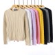 women's casual 100% Cotton embroidery Long sleeve round neck Sweater 8501