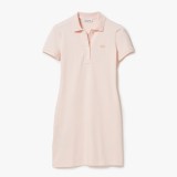 women's Adult casual Embroidery Short Sleeve polo skirt Light Pink 72238