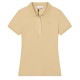 women's Adult casual Embroidery short sleeved polo shirt light brown 2239