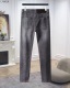 Men's Casual Stretch denim pants Grey black 6626
