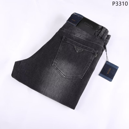 Men's Casual Stretch denim pants black 3310