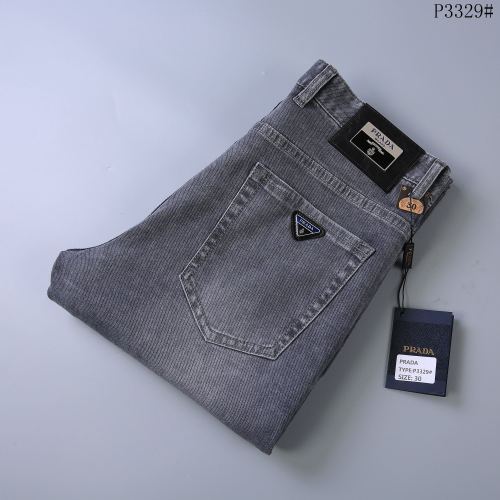 Men's Casual Stretch denim pants grey 3329