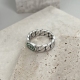 925 silver Interlocking double G SILVER RING  jewelry (thickness 6mm )R0077