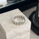 925 silver Interlocking double G SILVER RING  jewelry (thickness 6mm )R0077