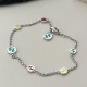 925 silver Double G colored enamel Bracelet adjustable jewelry