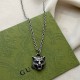 925 silver Tiger head Necklace jewelry P0041