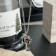 925 silver Dual G key Necklace jewelry P0059