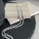 925 silver Double G Fine Edition Necklace jewelry P0112