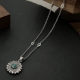 925 silver Double G Flowers Necklace jewelry