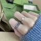 925 silver Double G SILVER RING jewelry (thickness 8mm )R0002