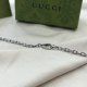 925 silver Square G hollow pendant Necklace jewelry p0010