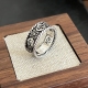 925 silver Double G floral hollow out SILVER RING  jewelry (thickness 8.5mm )R0001