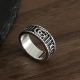 925 silver Double G SILVER RING jewelry (thickness 8mm )R0002