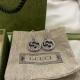 925 silver Double G retro Earring  jewelry E0030