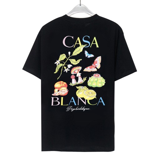 23SS adult Cotton casual fruit plant Print short sleeved Crewneck t shirt Tees Clothing oversized black 8157