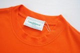 23SS adult Cotton casual Fun Letters Print short sleeved Crewneck t shirt Tees Clothing oversized orange 8166