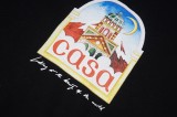 23SS adult Cotton casual Castle Letter Print short sleeved Crewneck t shirt Tees Clothing oversized black 8193