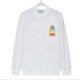 Men's casual Cotton Arched Mirage Gate print Long sleeve Sweatshirt white C06