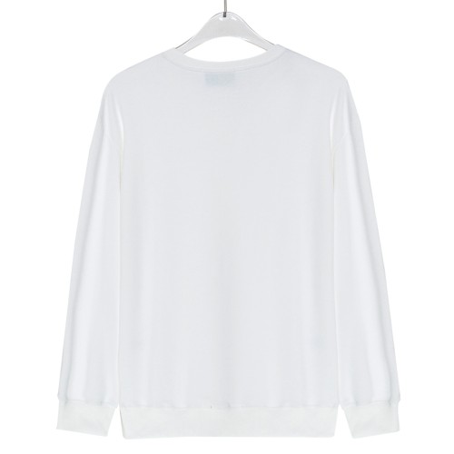 Men's casual Player Diamond print Long sleeve Sweatshirt white C08